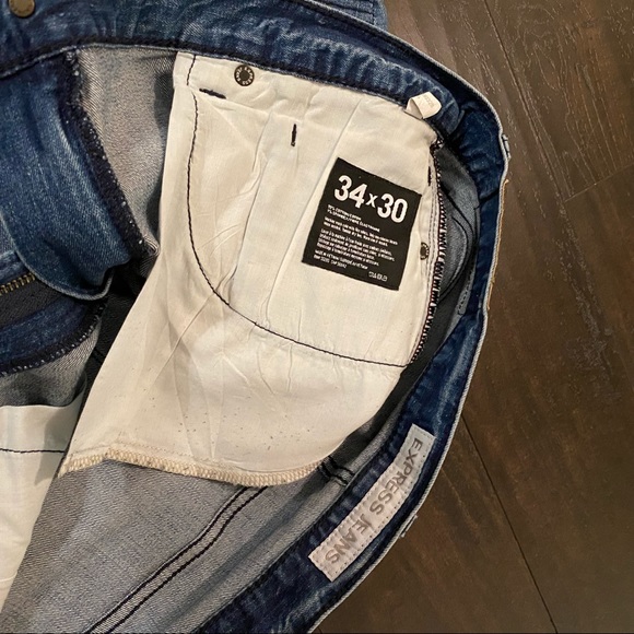 Express Mens Moto Jeans - Picture 4 of 6